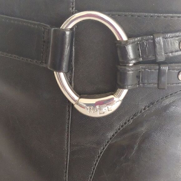 Lauren Ralph Lauren Black Myla Ankle Boots/Booties Women's Size 8B - Picture 4 of 11